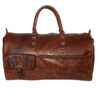 Leather Brown Duffle Bag - Image 3